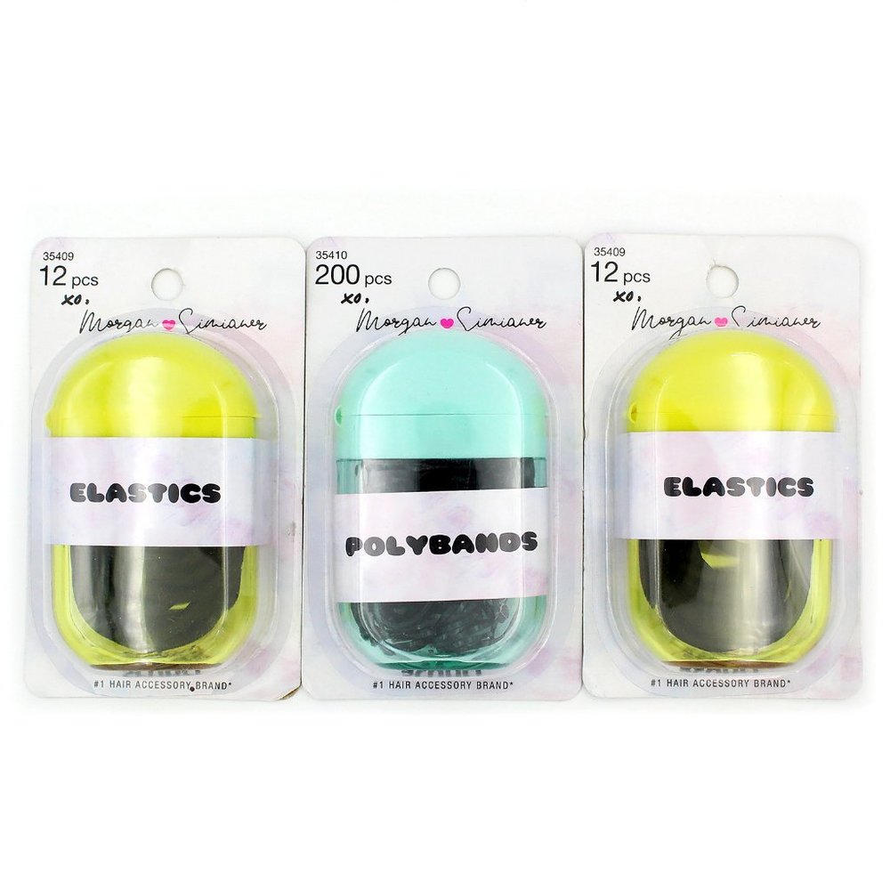 Scunci XO Morgan Simianer 24 pc Elastics & 200pc Polybands, Ponytails for Hair